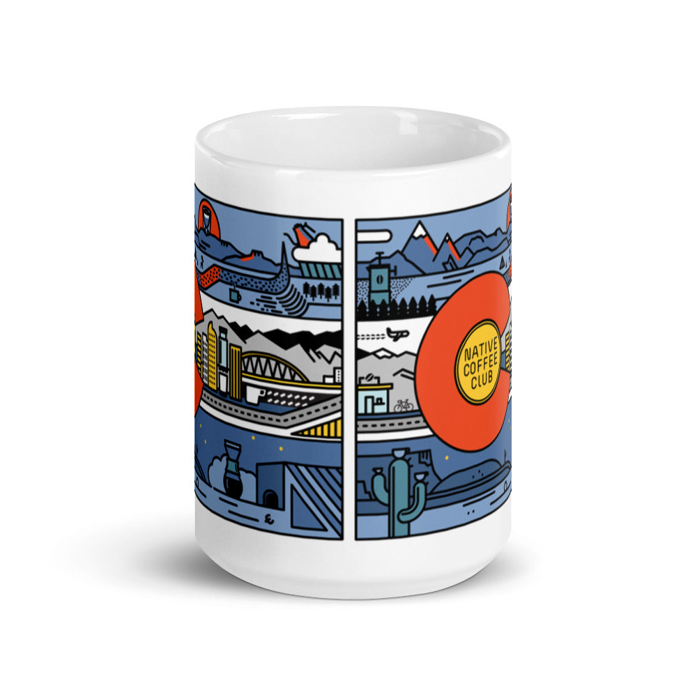 Colorado Coffee Flag Mug | White